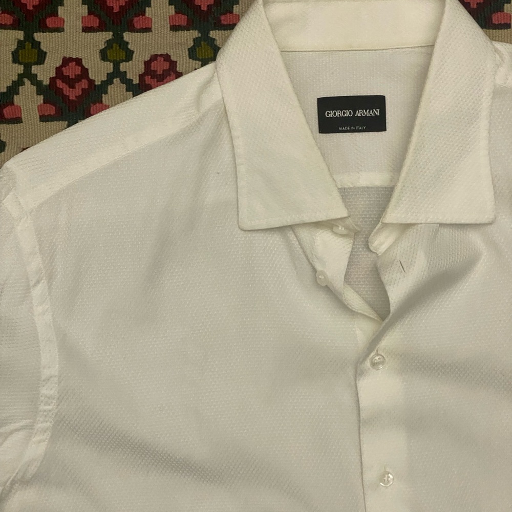 Giorgio Armani Men's White Shirt
